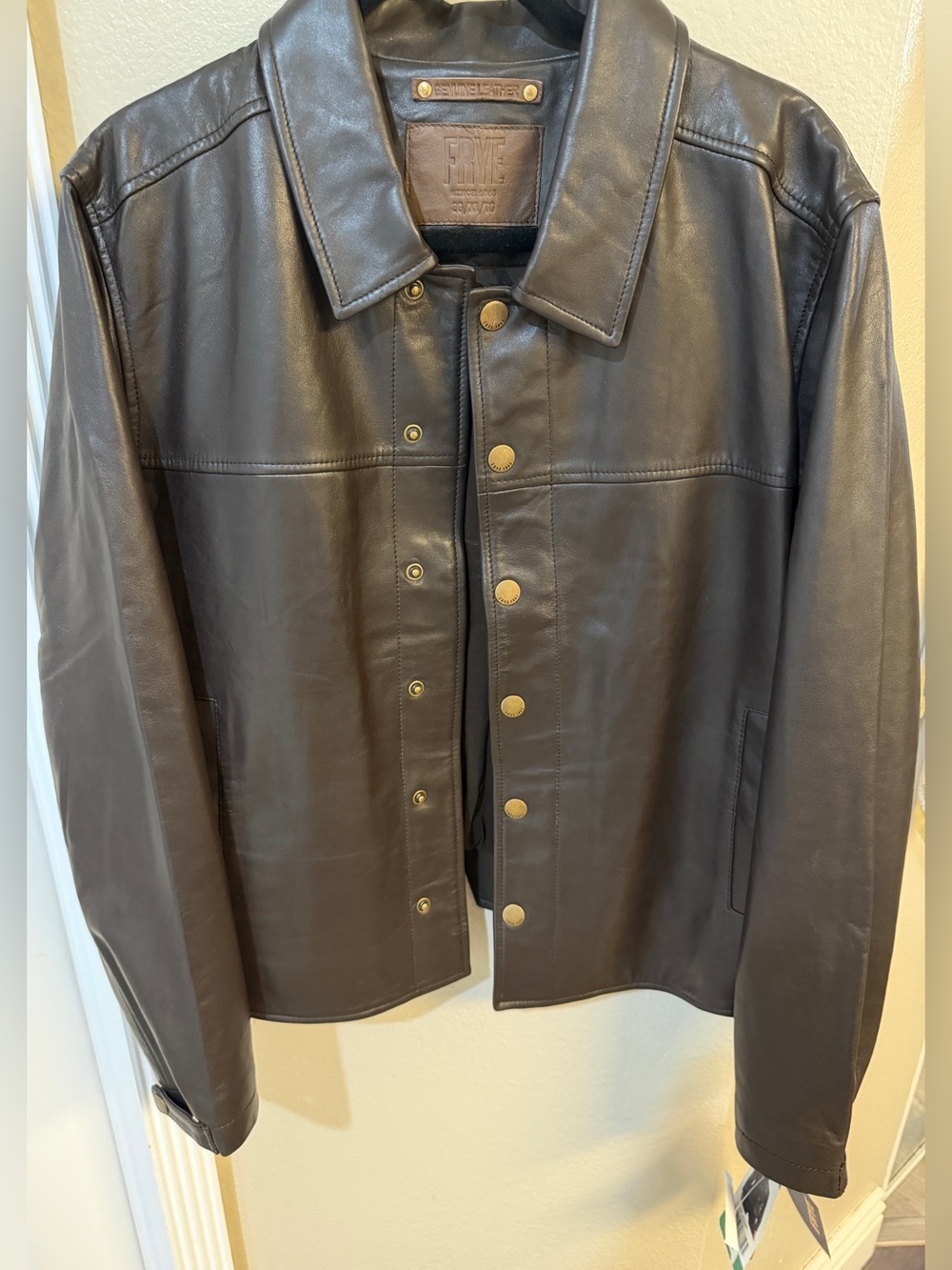 Frye Lamb Leather Jacket XL New with tags brown
